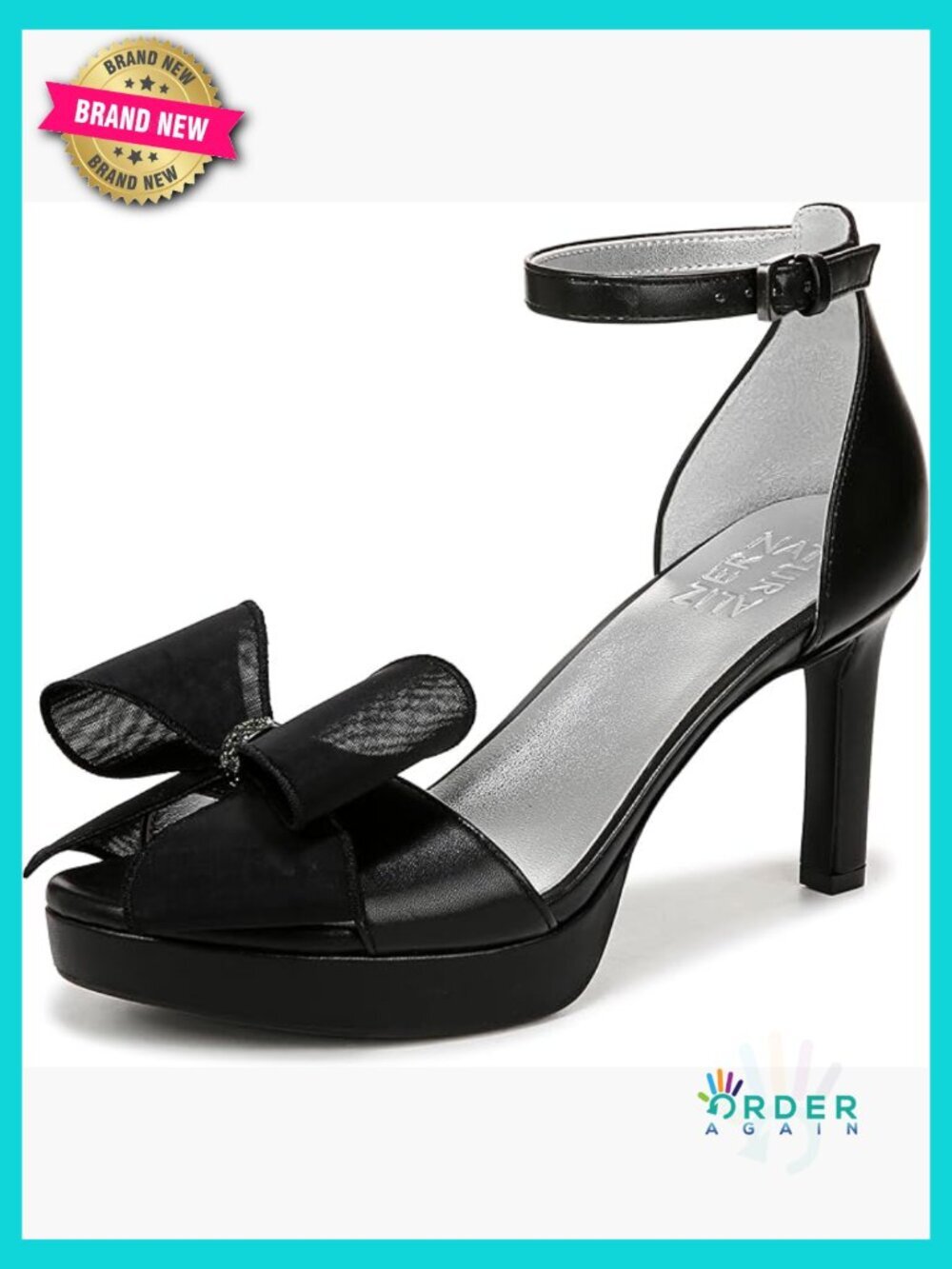 Stiletto Heeled Sandals Rhinestone Bow Ankle Strap Open Toe Comfort Platforms